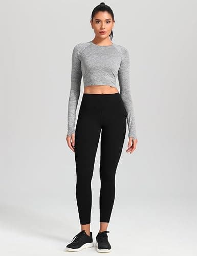HeyNuts Pro Leggings with Pockets 25'', High Waisted 7/8 Workout Pants thumbnail 3