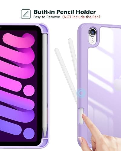 ProCase Smart Case for iPad Mini 7th(A17 Pro) 2024 / Mini 6th Generation 8.3" 2021, Protective Cover with Pencil Holder for iPad Mini 7 6 8.3 Inch (A2993 A2995 A2567 A2568 A2569) -Purple thumbnail 6