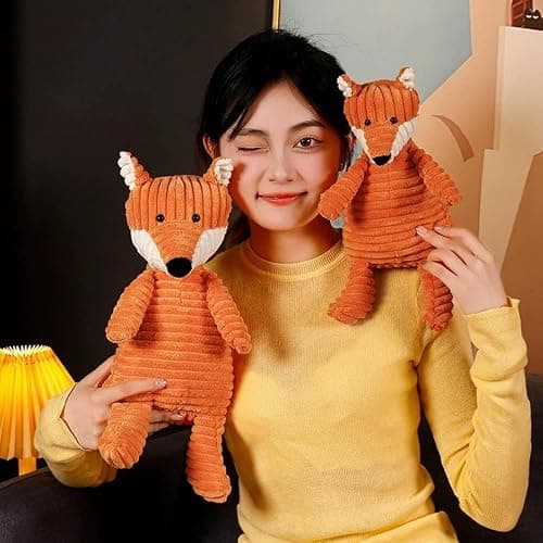 Xshelley 10 Inches Orange Fox Plush Toy,Stuffed Animal Plushie Pillow,Kawaii Soft Hug Fabric and Stuffing -Toy Gift for Boys and Girls thumbnail 4