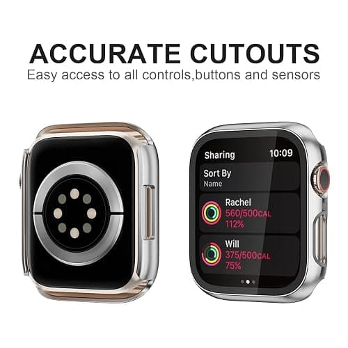 BHARVEST Apple Watch SE 2022/Series 6/5/4 44mm Matte Case with Built-in Tempered Glass Screen Protector thumbnail 4