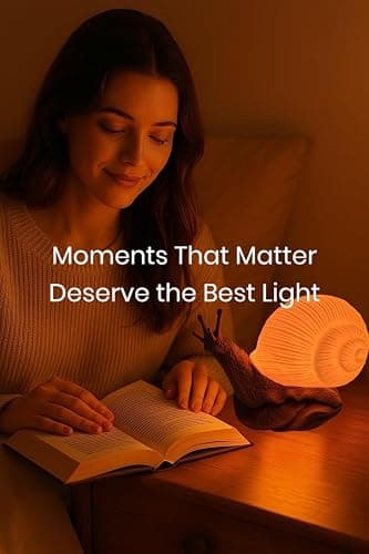 Delta Loom Glowing Snail LED Table Lamp - USB Powered, 15 Color Changing Modes, Dimmable Night Light with Switch - Warm White & Multicolor Lamp for Kids, Adults, Bedroom, Desk, and Gifts thumbnail 7