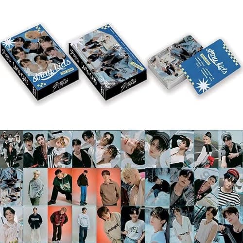 HOMRAA 5 Pack/150 Pcs Stray Kids Lomo Card Photocards Greeting Card with Postcards Box thumbnail 7