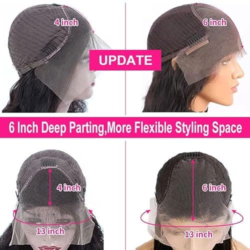 Tuneful 13x6 HD Lace Front Wigs Human Hair Pre Plucked 30 Inch 100% Human Hair lace Front Wigs for Black Women 13x6 Lace Frontal Wig with Baby Hair thumbnail 6