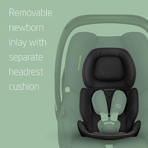 Maxi-Cosi CabrioFix i-Size, Baby Car Seat, 0–12 Months, Max. 12kg, Lightweight Car Seat Newborn (3.2kg), Large Sun Canopy, Extra Padded Seat, Fits most Maxi-Cosi Pushchairs, Essential Black thumbnail 8