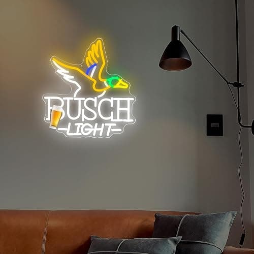 Beer Neon Sign Duck Beer Neon Light for Wall Decor Dimmable Bar LED Sign for Man Cave Bars Pub Party Store USB Powered Bu-Sch Sign Light for Gift thumbnail 7