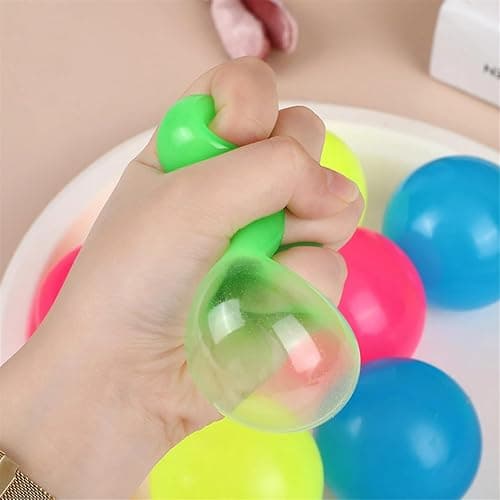 6pcs Dream Glow in The Dark Sticky Balls Returning Bounce Back Stick to Ceiling Wall Pressure Stress Relieving Toys Fun Fidget for Teenagers Adults Safe Tear- Decompression thumbnail 7