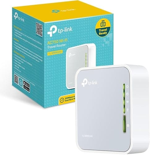 TP-Link AC750 Wireless Portable Nano Travel Router(TL-WR902AC) - Support Multiple Modes, WiFi Router/Hotspot/Bridge/Range Extender/Access Point/Client Modes, Dual Band WiFi, 1 USB 2.0 Port - Image 1