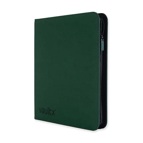 Vault X 12 Pocket Trading Card Zip Binder - 480 cards, Premium Exo-Tec Album Material, 20 Side-Loading Pages, Folder for Collectible Card Games, Sports, TCG (Green) - Image 1