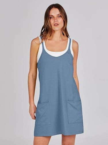 Athletic Romper Dress (Blue) thumbnail 3