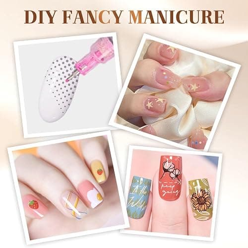 Fiopet 12 Colors Nail Art Pens Set, 2026 New Nail Art Markers Doodle Pen for Kids Adults, Nail Polish Pens Quick Dry Nail Art Tools for Polishing Dotting Painting Liner DIY (1Set) thumbnail 5