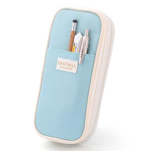 EASTHILL Big Capacity Pencil Case Large Pencil Pouch Stationery Pen Bag for Teen Girls-Blue - Image 1