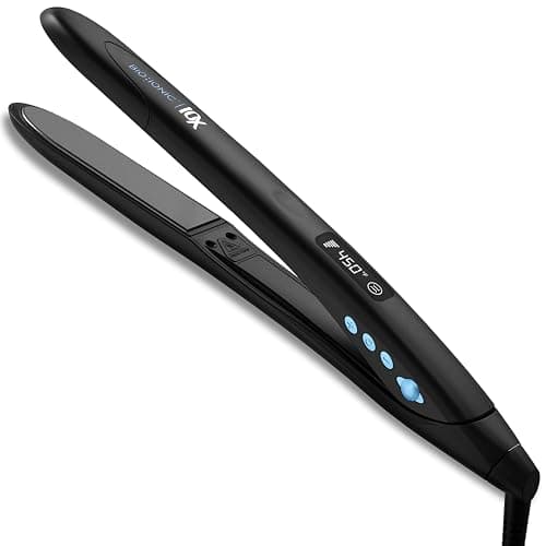 Bio Ionic 10X Styling Iron, Hair Straightener with 1" Sonic Vibrating Plates, Flat Iron with Ion Generating Mineral Complex, Versatile Syler for Wavy & Straight Hairstyles, 2025 Newer Version - Image 1
