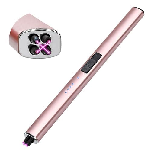 Electric Candle Lighter Christmas Stocking Stuffers Gifts for Women | Rechargeable USB,Birthday Gifts for Mom Her,Windproof Flameless Dual Arc,Camping BBQ Kitchen Lighters for Candle,Safety Lock - Image 1
