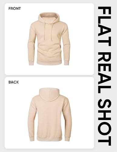 JMIERR Mens Casual Cotton Hooded Collar Drawstring Hoodies Pullover Sweatshirts Casual Long Sleeve Shirts thumbnail 6