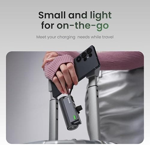 Mini Power Bank 5000mAh for iPhone, 22.5W Built-in Cable Portable Charger | Fast Charging Battery Pack, Travel Essentials, with Light ning and USB-C Changebale Connectors for iPhone 17-15&iPhone 14-12 thumbnail 4