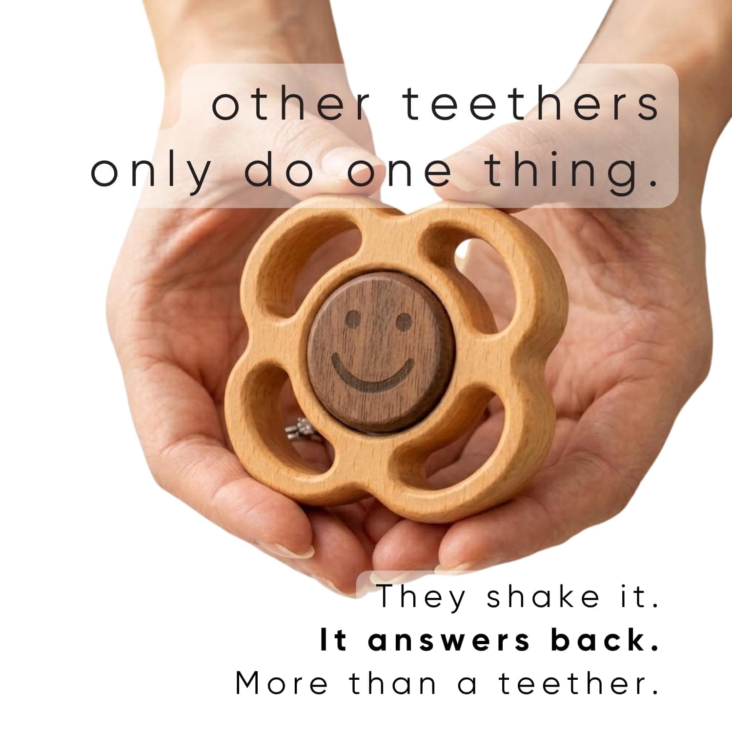 Wooden Montessori Sensory Baby Toy (0–12 Months) – Natural Wooden Baby Teether & Rattle – Handcrafted Organic Teething Toy – Safe, BPA-Free, No Paint, No Plastic – Baby Gift Boys & Girls thumbnail 5