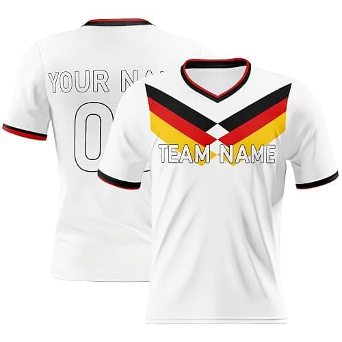 Davcielaora Germany 2026 World Cup Football Jersey Retro Design Personalized Name Number Mens Womens Kids Football Kit Set White thumbnail 4