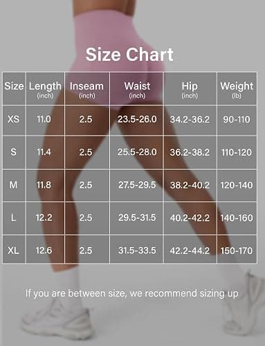 VOYJOY Women Workout Impact Shorts 2.5"/ 3.6"/ 4.5"/ 6" Scrunch Butt Lifting Gym Seamless Booty Biker Shorts thumbnail 6