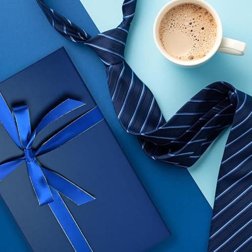 LIFELUM Navy Blue Birthday Gift Box for Men 13.8 x 8.3 x 4.4 inch, Groomsmen Proposal Gift Box for Presents with Lids Ribbon,Card,Shredded Paper Filler thumbnail 6