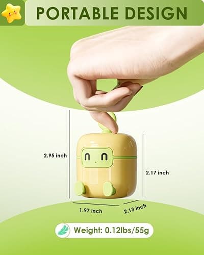 Mini Lint Remover Roller, Reusable Lint Gel Roller, Washable Pet Dog Cat Hair Remover for Clothing, Pet Hair, Dust, Lint, Travel and Home Use(Upgraded Version-Yellow) thumbnail 2