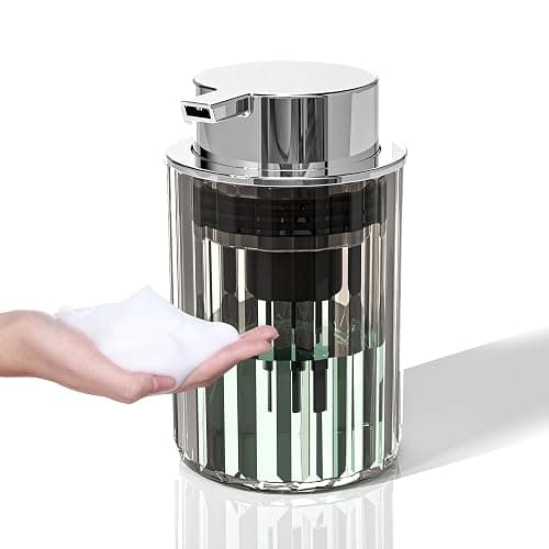 Ssiixx Foaming Hand Soap Dispenser, Bathroom & Kitchen Refillable Plastic Liquid Hand Soap Dispenser for Essential Oil,Shampoo,Dish Soap (Gray) - Gray - Image 1
