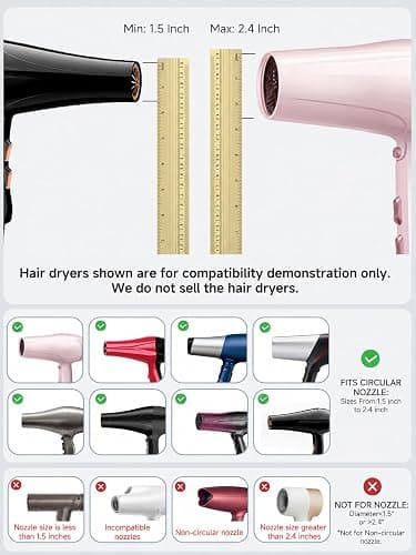 meborll Hair Diffuser, Diffuser Attachment for Hair Dryer, Hair Diffuser for Curly Hair, Universal Diffuser for 1.5-2.4" Hair Blow Dryer Long Thick Curly Wavy Hair, Hair Attchment for Women, Black thumbnail 2