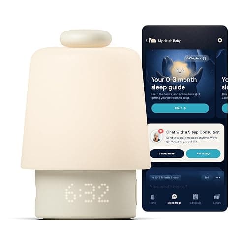 Máquina de sonido Hatch Baby y luz nocturna – ruido blanco y luz para bebés, entrenador de sueño, creador de rutinas, reloj “hora de levantarse” para habitación infantil thumbnail 9