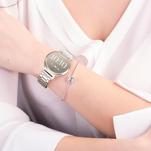Koazon Metal Watch Band Compatible with Garmin Lily 2 Active/Lily 2 for Women,14mm Slim Adjustable Stainless Steel Elegant Chain Replacement Bracelet for Lily 2/2 Active Smartwatch Accessory thumbnail 6