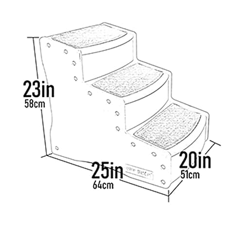 Pet Gear Easy Step III Extra Wide Pet Stairs, 3 Step for Dogs/Cats up to 200 pounds, Removable/Washable Carpet, Easy Assembly (No Tools Required) Fog thumbnail 3