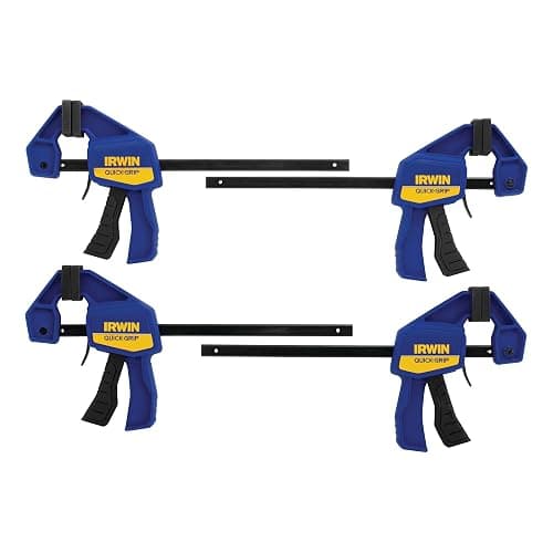 IRWIN QUICK-GRIP 1964758 One-Handed Mini Bar Clamp 4 Pack, 6" - Image 1