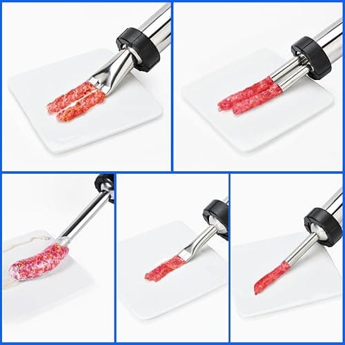 WILDDIGIT Professional Beef Jerky Gun Kits, Stainless Steel Jerky Maker, Jerky Cannon, Meat Gun with 5 Stainless Nozzles and 5 Brushes thumbnail 5