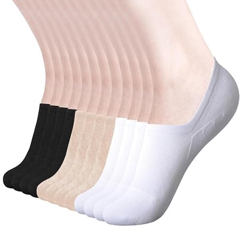 DIBAOLONG Womens No Show Socks Non Slip Flat Boat Line Low Cut Socks (6-12 Packs) - Image 1