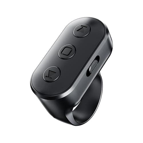 Scrolling Ring Remote for TikTok YouTube IG Shorts Video Landscape Portrait, Fingertip Wireless Scroller Page Turner Clicker for Kindle APP Compatible with iPhone iPad Android Phone Tablet - Image 1