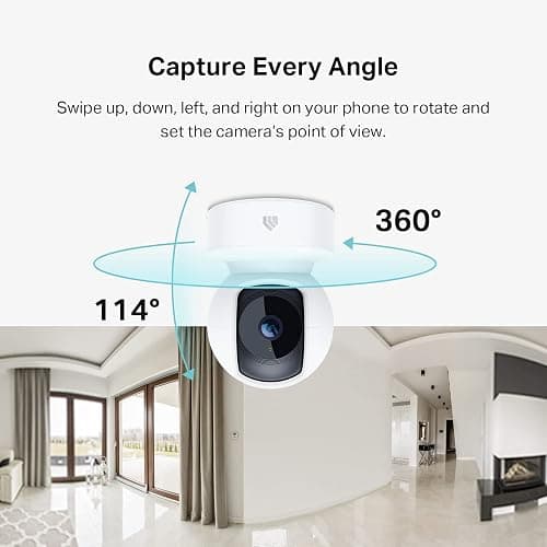 Kasa 2K QHD Security Camera Pan/Tilt, Starlight Sensor for Color Night Vision, Motion Detection for Baby & Pet Monitor, SD/Cloud Storage, Works with Alexa & Google, Free Expert Support (KC410S) thumbnail 3