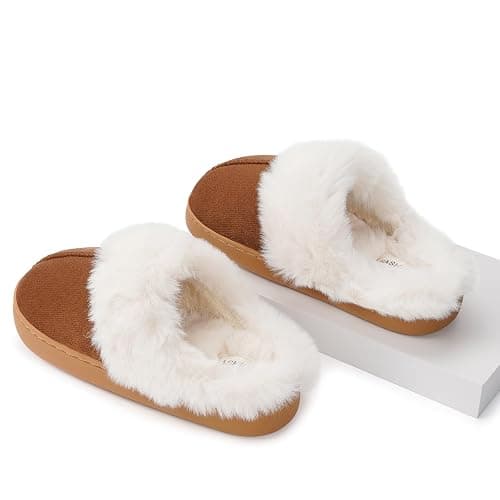 Dokela Kids Slippers Girls Boys Fuzzy House Slippers Winter Warm Soft Plush Lined Memory Foam House Shoes Slip On for Home Bedroom Indoor Outdoor thumbnail 6