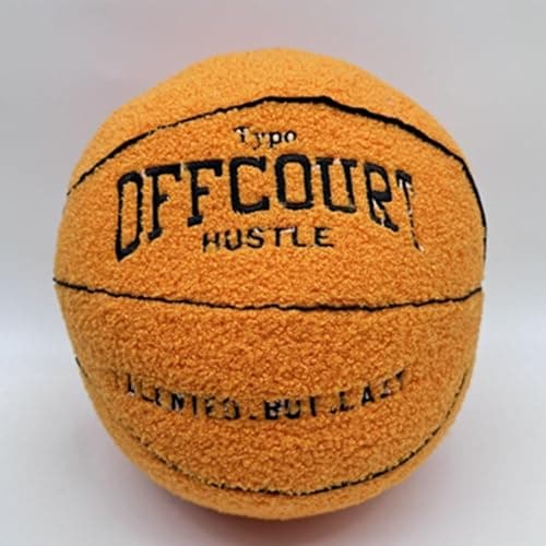 OUKEYI 9.8"/25cm Offcourt Basketball Plush Toy, Soft Basketball Plush Pillow Stuffed Basketball Plush Toy Sofa Ball Pillow Household Stuffed Ball for Fans Boys and Girls All of Age (Orange) thumbnail 4