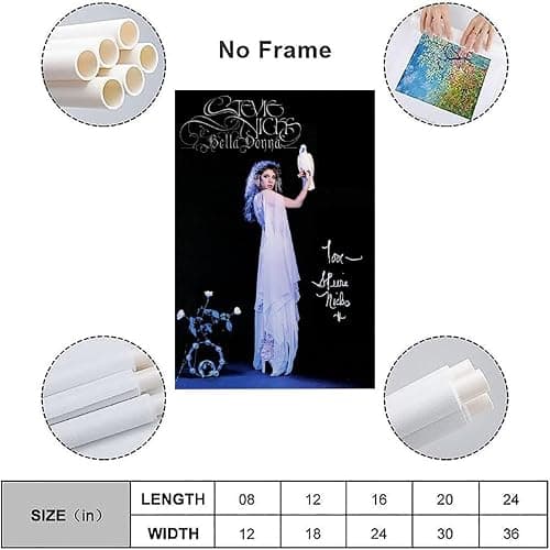 Ockxin Stevie Nicks Fleetwood Mac Poster Singer Rock Band Music Posters for Room Aesthetic Canvas Wall Art Bedroom Decor12x18inch(30x45cm) thumbnail 3