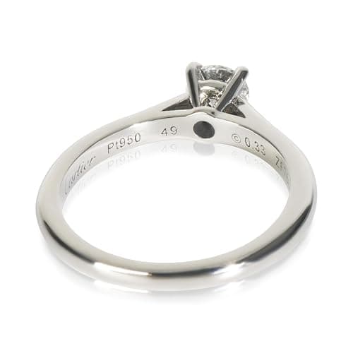 Cartier, Pre-Loved 1895 Engagement Ring, Platinum, Diamond, 4.75 US thumbnail 2