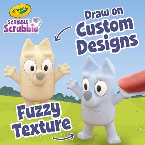 Crayola Scribble Scrubbies Deluxe Bluey Playset (3ct), Toddler Arts & Crafts Kit, Washable Stickers, Bluey Toys, Coloring Gift for Kids, Ages 3+ thumbnail 4