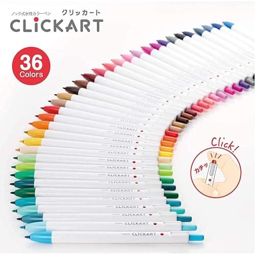 Clickart Water-Based Markers, 36 Colors, Case Included thumbnail 7
