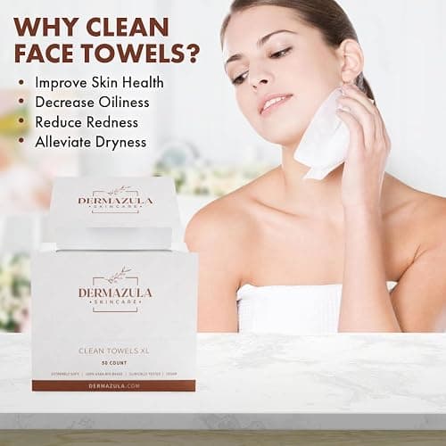 taktick Disposable Face Towels, 50 Count Ultra Soft Facial Towels for Gentle Cleansing, Face Cloths for Washing Face, Ideal Face Towels for All Skin Types, Perfect for Home and Travel, White thumbnail 2