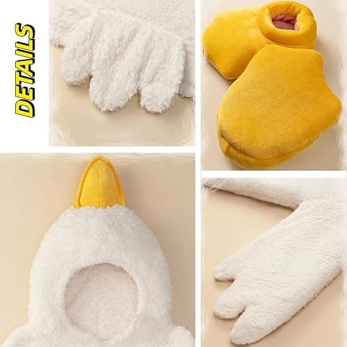 Wearable Goose Blanket Hoodie Onesie,Duck Oversized Blankets Hooded Costume for Adult & Kid,Warm Cozy Sleeping Bag thumbnail 6