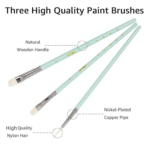 HIMI Gouache Paint Set, 24 Colors x 30ml/1oz with Brushes & Palette, Jelly Cup Design, Non-Toxic, Perfect for Beginners, Students, Artists(Green) thumbnail 3
