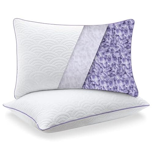 MOLCLCUY Memory Foam Pillows Queen Size Set of 2 Adjustable Cool Pillow for Side Back Stomach Sleepers Luxury Gel Pillow with Washable Cover - Image 1
