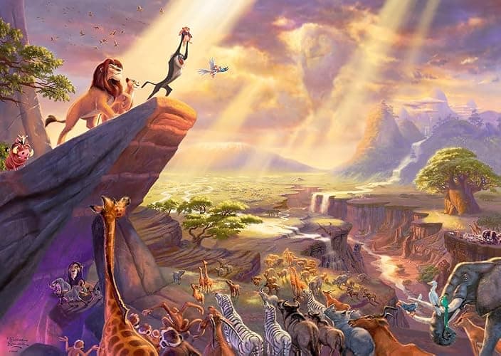 Schmidt 59673 Spiele + Thomas_Kinkade: Disney_The_Lion_King + Jigsaw_Puzzle + 1000_Pieces - Image 1