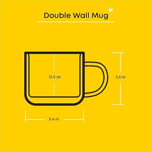 JoyJolt Hello Kitty Double Wall Insulated Coffee Mug ft Kuromi, 13.5 oz Glass Cup, Cute Drinking Glassware ideal for Latte, Iced Coffee, or Tea, Kawaii Hello Kitty Merch, Sanrio Accessories thumbnail 3