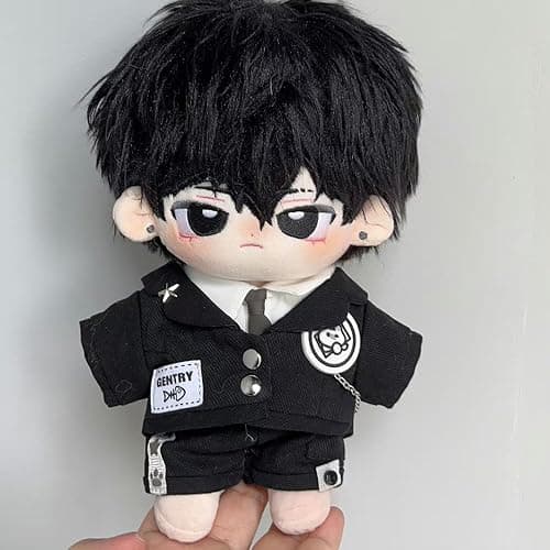 niannyyhouse 20cm Plush Doll Clothes Hat Coat Shirt Pants Backpack Glasses Black Cat Set 8in Doll Accessories Dress Up thumbnail 6