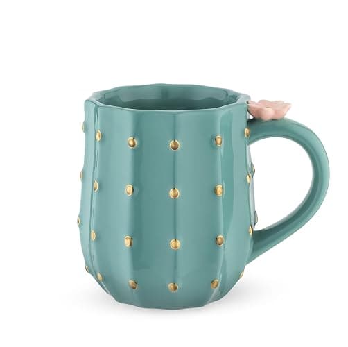 Pinky Up Cactus Ceramic Coffee Mugs, Tea Cups, Travel Mug, Latte Cup, Drinking Glasses for Chocolate, Milk, Cocktails, Mocktails, 10 oz, Set of 1 - Image 1