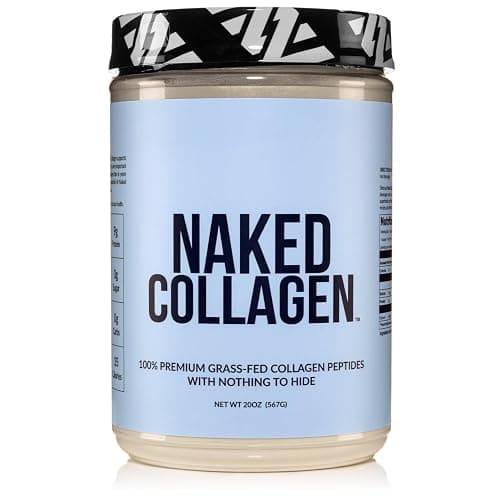 NAKED Collagen Peptides Protein Powder, 60 Servings, Pasture-Raised, Unflavored Grass-Fed Hydrolyzed Collagen Supplement, Paleo Friendly, Non-GMO, Keto, Gluten Free, 20oz - Image 1
