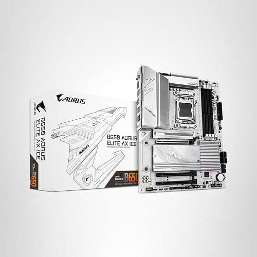 GIGABYTE B650 AORUS Elite AX ICE (AM5/ LGA 1718/ AMD/ B650/ ATX/ 5-Year Warranty/ DDR5/ Triple M.2/ PCIe 5.0/ USB 3.2 Gen2X2 Type-C/WiFi 6E/ 2.5GbE LAN/Snow White/EZ-Latch/Motherboard) thumbnail 6